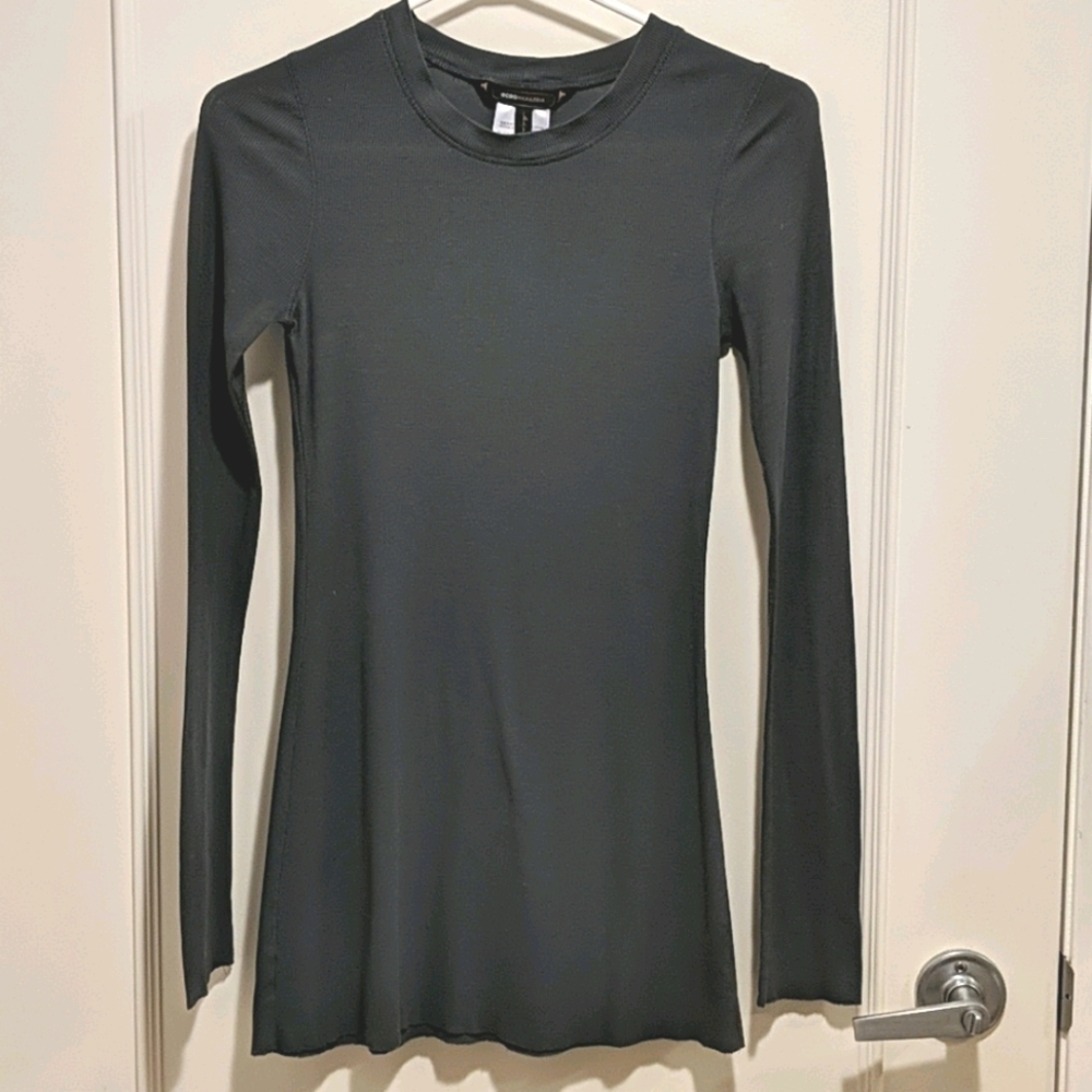BCBGMaxAzria Gray Long-Sleeve Tunic